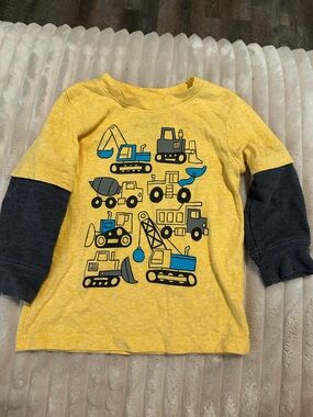 jumping beans Boys Yellow Construction Long Sleeve